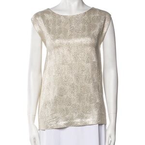 Ports 1961 Shimmering Gold Sleeveless Blouse
